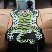 1 pieza Alfombrilla para la consola central y reposabrazos del coche con estampado de tigre, de felpa suave de cachemira sintética universal a prueba de polvo para protección interior - tigre - Ver 14