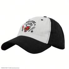 Netflix 1PC Stranger Things Officially Licensed Baseball Cap Hellfire Club Embroidered Logo Retro Hawkins Adjustable Cap TV Series Fan Gift Collectible Streetwear - Black - View 3