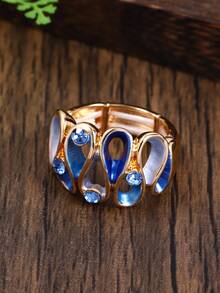 Cring Coco 1 chiếc nhẫn nữ kiểu Bohemian sang trọng màu xanh dương, chất liệu co giãn, có thể điều chỉnh kích thước, phù hợp để đeo hàng ngày, dự tiệc, lễ hội, Ngày của Mẹ, sinh nhật, làm quà tặng phụ kiện trang sức. - hình học - Xem 5