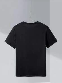 Drôle et spirituel T-shirt plissé français pour hommes en grandes tailles, GRANDES TAILLES - Noir - Voir 2