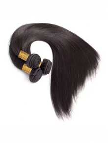 Straight Human Hair Bundles Raw Virgin Unprocessed Long Hair Extensions Bone Straight Bundles Double Weft Bulk Braiding Hair For Daily Use - Natural Black - View 5