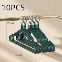 10个成人防滑涂层衣架，豪华家居衣柜服装裤子收纳架 - 彩色 - 查看 11