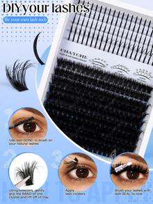 Spikes+120D+140D+160D -3D Super Fluffy Soft Comfortable High-Quality DIY Eyelash Clusters Russian Lash Extensions Kit Spikes Lash Individuals 3D Volume Eyelash Clusters D-Curly Lash Clusters Kit 13-20MM DIY Eyelash Extensions,2 Styles Lash Clusters Spike Lashes Individual Lash Clusters At Home - Baby Blue - View 6