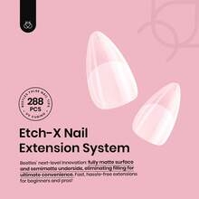 Beetles Soft Gel Nail Tips Short Almond 288pcs In 12 Sizes, Etch-X Pre-Etched Full Cover Acrylic Fake Nails Art - Almond Short 288pcs(Full Matte Nail Tips) - View 6