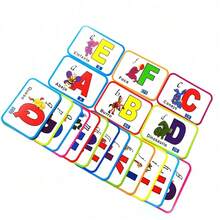 28张西班牙语字母学习卡（15厘米 x 11厘米）精美插图教学卡，提升孩子的认知能力 - 彩色 - 查看 4