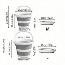 A Foldable Bucket, Providing Endless Possibilities For Life! From Outdoor Adventures To Home Storage, From Cleaning To Organizing, Its "Flexible And Adaptable" Nature Makes Every Use Convenient And Surprising. - Multicolor - View 3