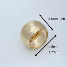 6/10pcs Elegant Minimalist Metal Drum-Shaped Stone Texture Napkin Rings, Suitable For Wedding Decor, Holiday Celebration, Daily Table Setting - Multicolor - View 8
