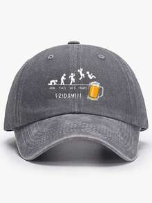 Mũ lưỡi trai Friday Beer Washed, dây đeo điều chỉnh, mũ bảo hộ ngoài trời, thích hợp cho du lịch, đạp xe, tiệc tùng, hàng ngày, thể thao, câu cá và các dịp khác, mùa hè, bãi biển. - Bia thứ Sáu - Xem 19