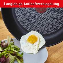 Tefal Duetto 3-teiliges Pfannenset 20,24 und 28, Bratpfannen mit Thermo-Signal bei idealer Brattemperatur, Pfannen induktionsgeeignet für alle Herdarten, auch für Induktionsherde, A704S3 GXMS - Übersicht 3