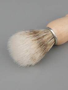 胡须剃须刷化妆刷 1支装 木柄刷毛 美发沙龙理发师皂泡沫剃须男士面部清洁工具 - 鬍鬚刷 - 查看 5