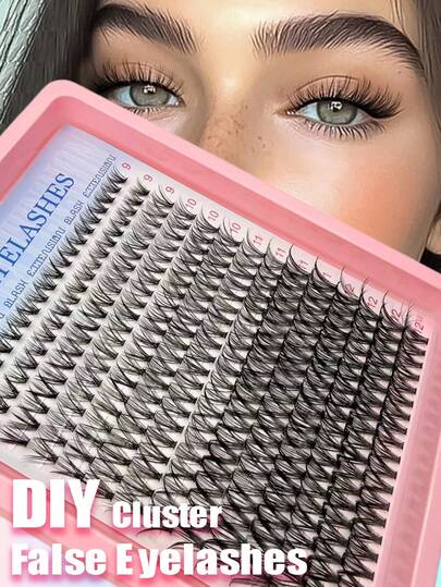 280pcs D-Curl Thick Faux Mink Lashes, 8-16mm Length, 0.07mm Thickness. Ultra-Light D-Shaped Packaging With 14 Rows Of Waterproof Lashes, Conforming To Eye Shape For 3D Long-Lasting Effect. Handmade For Light, Full, And Daily Makeup. Portable And Suitable For Everyday Use Or Outings.