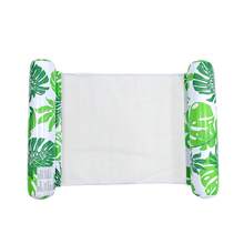 1件充气双管叶子吊床，PVC可折叠漂浮躺椅，适合夏季海滩、泳池派对和水上娱乐活动 - 兩管圓筒樹葉吊床 - 查看 10