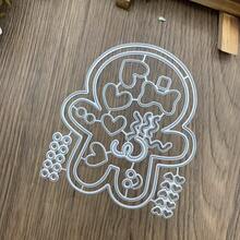 Heart-Shaped Gingerbread Metal Cutting Mold, Suitable For Card Making, Paper Art Relief Mold Set, Photo Frame, Scrapbooking And Template Set - Silver - View 5