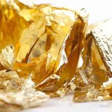 Metallic Foil Sheets In Silver/Gold/Champagne Gold, Suitable For DIY Crafts, Resin Art, Cake Decoration, Wedding Decor, Candles, Plaster And Nail Art - View 4