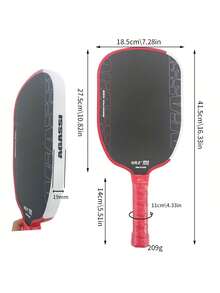Agassi Professional Pickleball Paddle, Made Of Carbon Fiber, Offensive Style Paddle, Suitable For Professional Pickleball Matches - Red - View 7