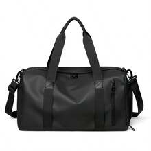 1 pieza Bolsa deportiva de gran capacidad y unicolor, con compartimento para separar lo húmedo y lo seco, adecuada para deportes en interiores, campamento al aire libre, bolsa de viaje con correa para el hombro y bandolera, bolsa de viaje de alta calidad para trayectos cortos, bolsa unisex de hombro y bandolera, bolsa deportiva y de fitness con separación de húmedo y seco, bolsa de natación - Multicolor - Ver 14