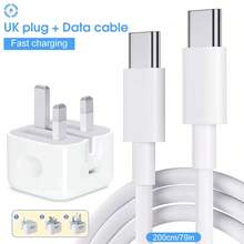 20W Type-C Power Adapter With 2M Dual Type-C Charging Cord, Fast Charging Set For  15/15 Plus/15 Pro/15 Pro Max - 查看 2