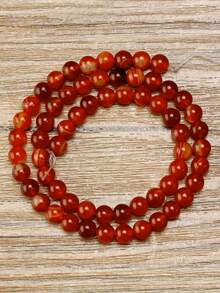 Red Agate Beads-Round Sardonyx Carnelian Loose Beads For Jewelry Making, DIY Necklace Bracelet, Smooth Round Gemstones, No Plating, Ideal For Christmas, Valentine'S Day, Birthdays & Campus Gifts.-4mm/6mm/8mm/10mm. - Multicolor - View 15