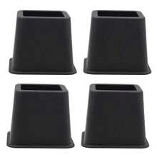 4X 4" Heavy Duty Bed Chair Risers Feet Leg Lift Furniture Extra Raisers Stand - A - 查看 1