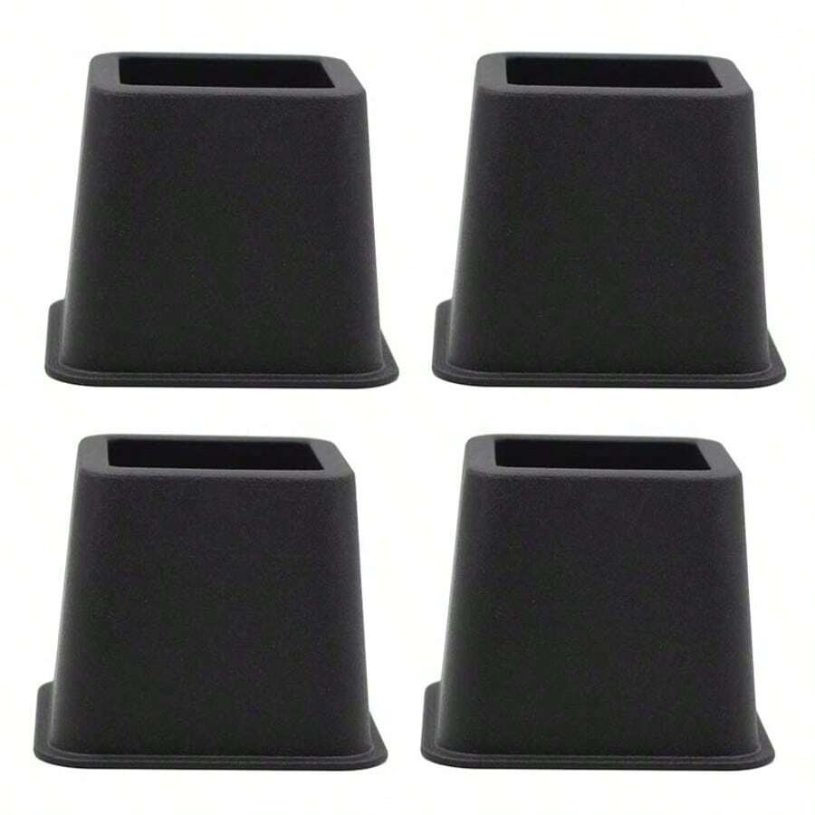 4X 4" Heavy Duty Bed Chair Risers Feet Leg Lift Furniture Extra Raisers Stand - A - 查看 1