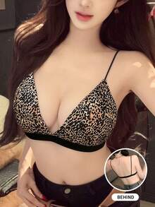 2026夏季新款性感豹纹吊带背心，街头Y2K风格露背露脐短款露腰上衣，美式性感无钢圈文胸，适合日常穿着、海滩度假 - 豹紋色 - 查看 2