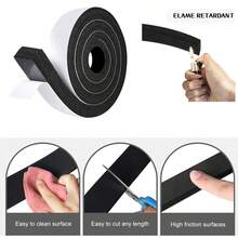 1卷自粘泡沫隔热胶带 - 门窗密封条、隔音、空调密封，25毫米宽 x 20毫米厚 x 196.85英寸长，黑色 - 25mmX20mmX5m 1卷 - 查看 1