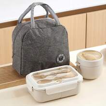一套高品质便当盒套装，包含分隔式午餐盒、保温汤杯、保温袋，大容量便携通勤餐盒 - 彩色 - 查看 2