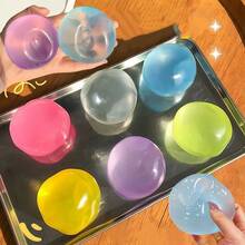 1pc Moldable Slow Rebound Coconut Oil Handmade Squeezing Ball, Anxiety Relief Toy, Fidget Toy, Hand Stress Relief, Easter Toy, Squeeze Toy, Stress Relief Toys, Anxiety And Relaxation, Party Gift, Goody Bag Stuffers Prizes, Birthdays, Stuffed Squeeze Toy - 彩色 - 查看 2