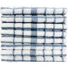 8条华夫格纹100%纯棉洗碗布，批发厨房清洁抹布，不粘油洗碗巾 - 35*35厘米 - 查看 6