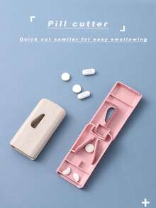 1 pieza Caja de corte y almacenamiento de pastillas de paja de trigo + material PP, Cortador de pastillas, Divisor de pastillas - Unitalla - Ver 4