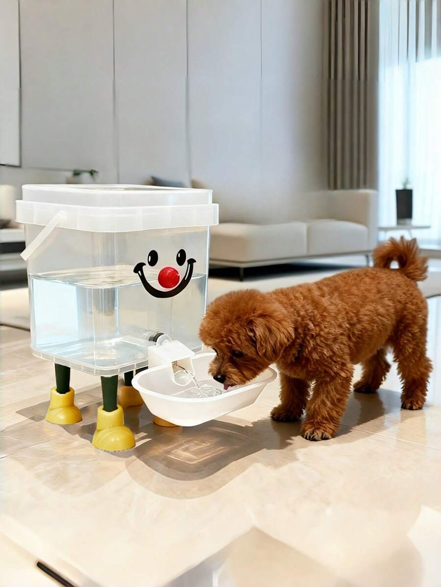 3升自动宠物饮水器，无需电池或插电，易于清洁且防潮，室内外均可使用，多巴胺灵感设计，宠物爱好者的理想之选