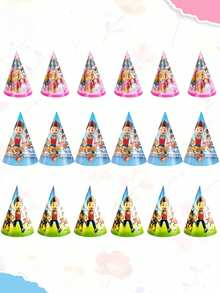 Paw Patrol Juego de fiesta de cumpleaños con tema Puppy League de 6/10/12 piezas, bandera triangular, sombrero de papel, bolsa de regalo y bolso de mano. Es el mejor regalo festivo para amigos, un artículo de decoración para crear ambiente de fiesta, un accesorio de decoración del hogar y una decoración perfecta para la habitación. - Multicolor - Ver 8