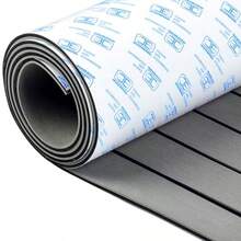 Boat Flooring EVA Foam Self-Adhesive 96''x45.6''/36''/28.8''/16.8'' Faux Teak Marine Boat Decking Sheet For Jon Boats Yacht Floor - Gray With Black Lines - View 7