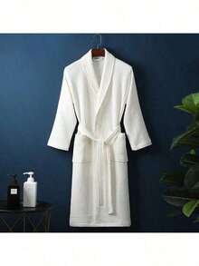 1pc Waffle Bathrobe, Unisex Adult Kimono Robe, Spring/Summer Yukata, Hotel/Spa Robe, Absorbent & Quick-Dry, Loose Fit, Multi-Color, Bathroom & Home Essentials - 多色 2 - 查看 4