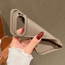 Funda Protectora de Silicona Suave para Phone17air,16,15,14,13,12,11 - A654BeigeBlanco - Ver 7