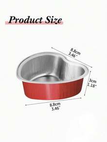 6/12pcs Heart-Shaped Cake Cups, Suitable For Wedding, Party, Anniversary, Pudding, Tiramisu Cups With Lids - View 5