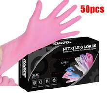 30/50/100只装一次性丁腈手套，适用于汽车清洁、家居清洁、擦拭桌子、美容沙发、纹身、厨房清洁，无粉，不含乳胶 - 50pcs - 查看 23