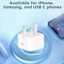 20W Type-C Power Adapter With 2M Dual Type-C Charging Cord, Fast Charging Set For  15/15 Plus/15 Pro/15 Pro Max - 查看 6