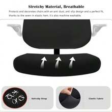 Chair Covers Spandex Office Computer Chair Cover Stretch Removable Washable Rotate Swivel Chair Protective Covers BlueFloral - BlueFloral - View 5