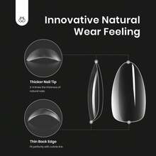Beetles Gel Nail Kit Short Almond Gift Spree Easy DIY Extension Set Gift For Women - Almond Extra Short 500pcs (Clear Kit) - 查看 6