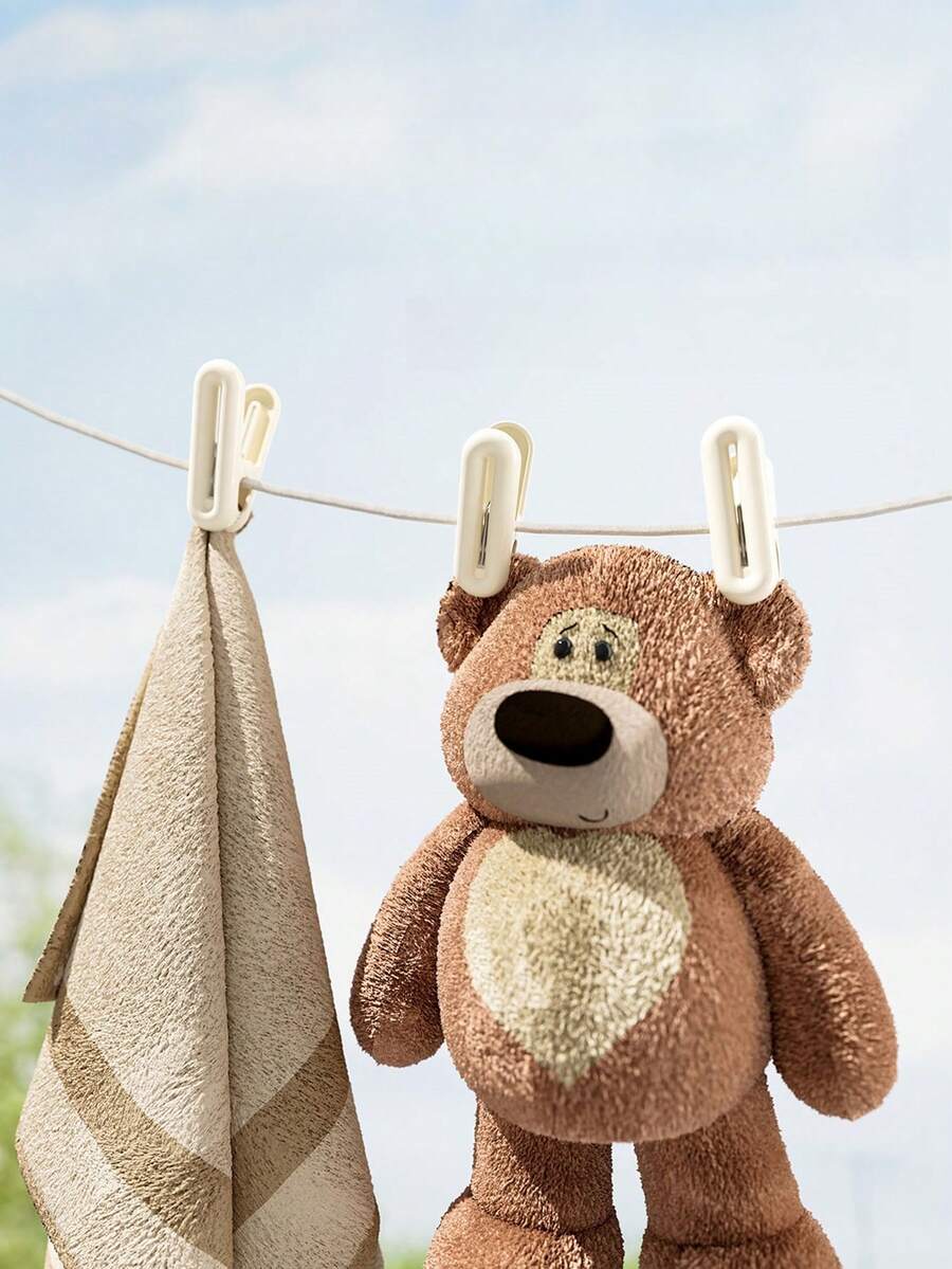 8pcs/16pcs/24pcs Windproof Clothes Fixing Clip Non Marking Drying Clip Household Plastic Socks Towel Garment Clip Multi Functional Laundry Drying Clip Strong Grip Seamless Storage Organization Tool - Multicolor - View 1