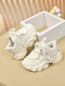 3pcs Toddler Boys/Girls Breathable Sports Shoes, Children Mesh Sneakers, Infant/Toddler Casual Shoes, 1-12 Years Old, Spring/Autumn - Hot Pink - View 4