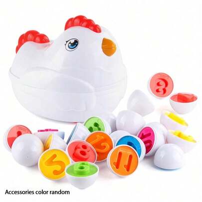 蒙特梭利形状配对蛋玩具套装，颜色和形状识别分类玩具，精细动作感官拼图游戏，适合幼儿男孩女孩的益智学习玩具 | 生日、圣诞节、万圣节、复活节、儿童节、新年、感恩节礼物