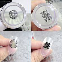 美甲印花板，新手友好型美甲装饰模板，新款中国风竹影，异域奇幻，复古宫廷，奢华精致复杂印花图案美甲印花模具，透明硅胶印花印章，钢制底板 - 彩色 - 查看 8