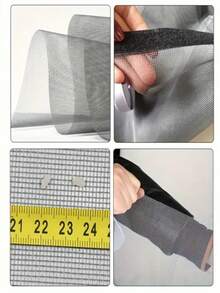 1PC Mosquito Nets For Window,Anti-Mosquito Window Screens,Mesh Anti Insect Air Tulle Invisible Grey Fiberglass Mosquitoes And Flies Summer Against Mosquitoes And Flies - Gray Mesh Black Edge - View 6