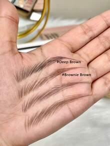 3CE 1pc Brown Eyebrow Pencil, Soft Smooth Texture, Flat Tip Design For Easy Shaping And Filling, Natural Hair-Like Feel, Waterproof And Smudge-Proof, Built-In Spoolie Brush, Suitable For Beginners, Korean Eyebrow Makeup, K-Beauty 130mg/0.0046 Oz - Brownie Brown - View 3