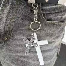 New Y2K Dark Style European And American Popular Cross Pendant Keychain, Gothic Style Keyring For Car, Bag, Gift - Multicolor - View 8