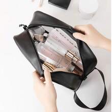 Túi đựng mỹ phẩm/đồ dùng cá nhân thời trang, chống thấm nước, trong suốt bằng chất liệu PU, dung tích lớn, xách tay, bán - Nhiều màu - Xem 4