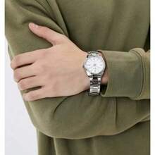 Casio 卡西欧经典男士腕表，白色表盘，不锈钢表带，50米防水，商务工作腕表 - 均碼 - 查看 8