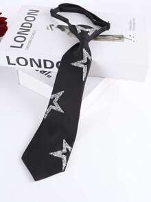 Dây thắt lưng hình ngôi sao đính kim cương lấp lánh, màu đen, có thể điều chỉnh, kiểu dáng ngọt ngào, cá tính, phong cách Y2K, thích hợp cho tiệc tùng, hẹn hò hàng ngày, phong cách thu hút ánh nhìn. - màu đen - Xem 7